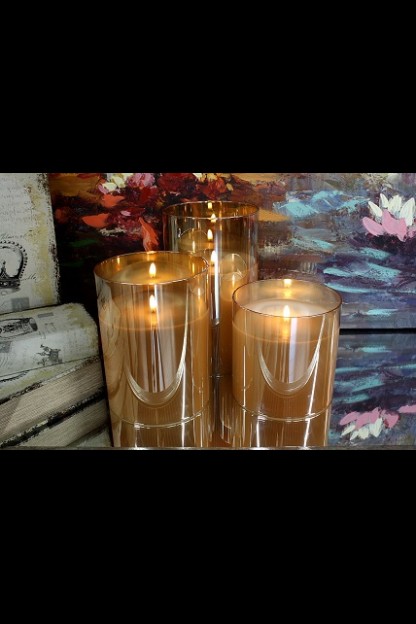 PRE-ORDER MID DECEMBER   6 x 8" CHAMPAGNE RADIANCE POURED CANDLE   [478247]  